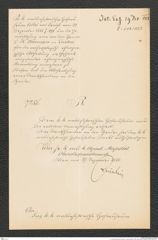 k.k. naturhistorisches Hofmuseum, Intendanzakten 1885-1896 (Hauer), Aktenzahl Z.508/1888, Seite 1